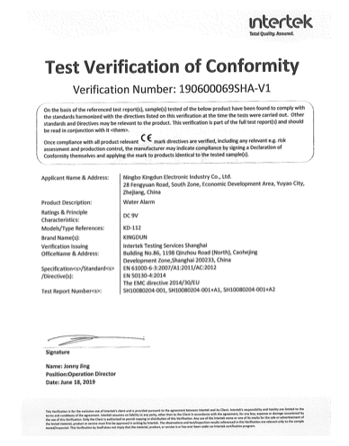 <p>EMC-certificaat</p> 